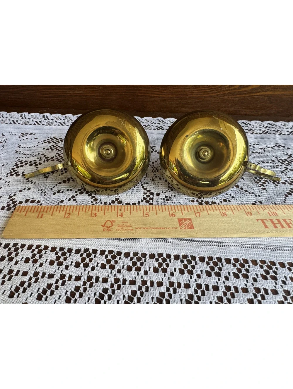Pair of Vintage Brass Chamberstick Candle Holders